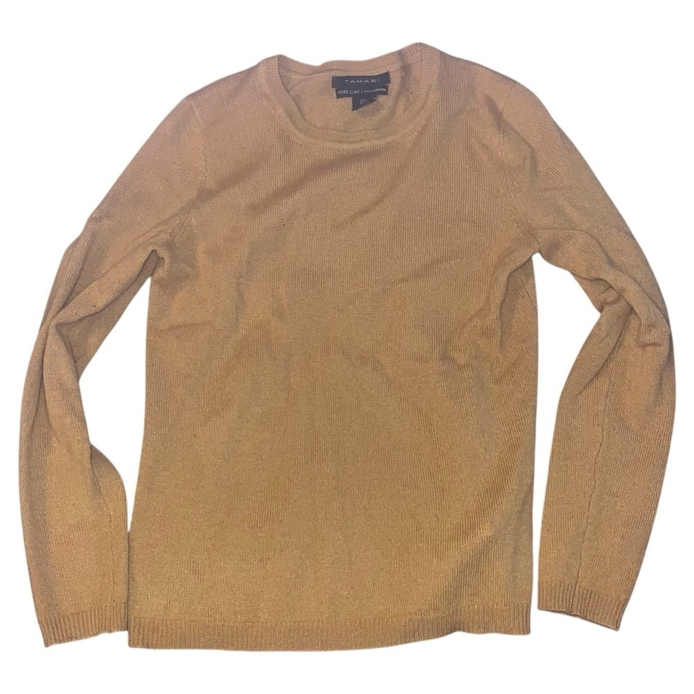 TAHARI Luxe 100% cashmere crewneck sweater